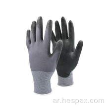 Hespax anti gloves رمادي طلاء PU مكافحة الغبار